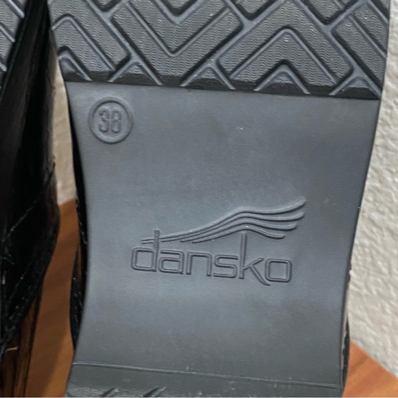 DANSKO Professional Clogs Brown Croc Patent Leather Nurse Shoes Size 38 7.5-8 US - Picture 14 of 16